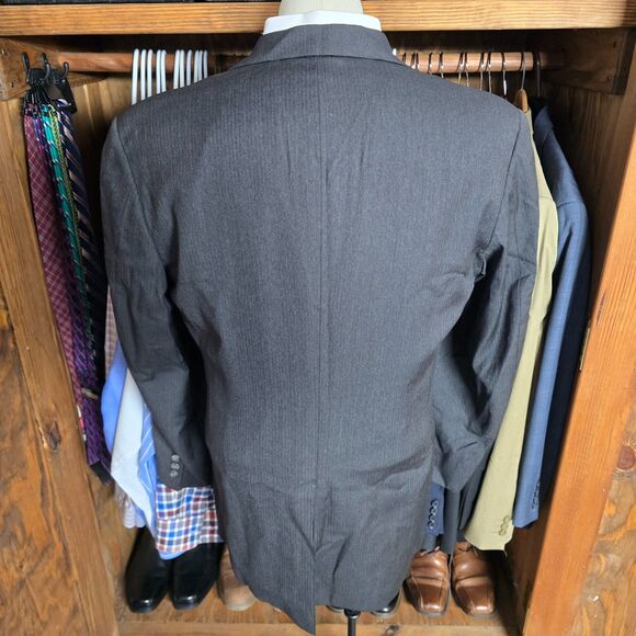 Brooks Brothers Makers Men's Tailored Gray Sport Coat Jacket Blazer 42L - Picture 3 of 11